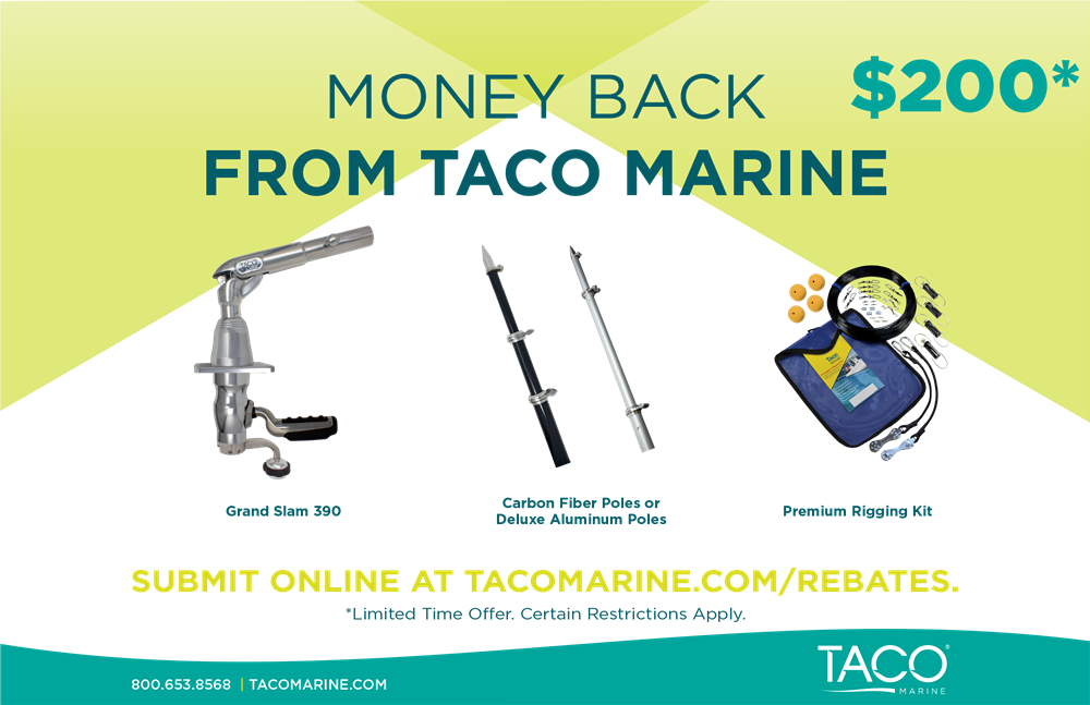 TACO Marine Grand Slam 390 Outrigger System rebate